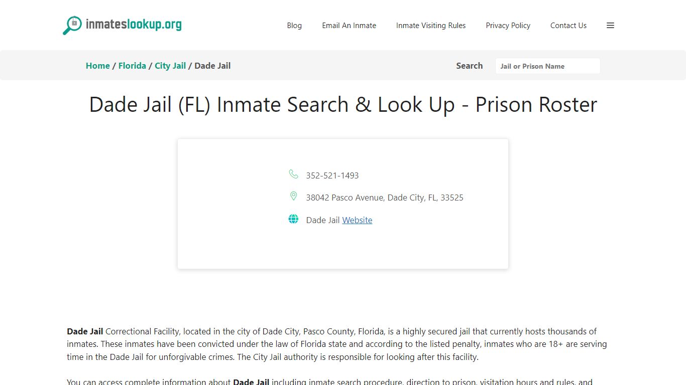 Dade Jail (FL) Inmate Search & Look Up - Prison Roster - Inmates lookup